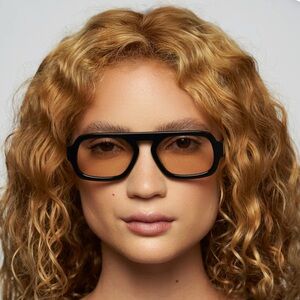 ELISA JOHNSON Jane Mini in Gloss Black Sunglasses